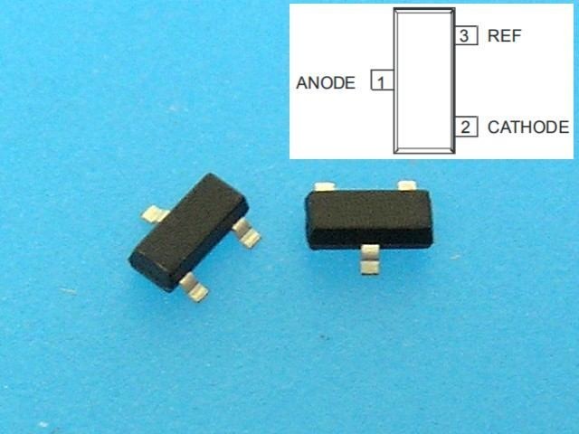 TL431 SMD SO-23 Referenční obvod 2,45V
