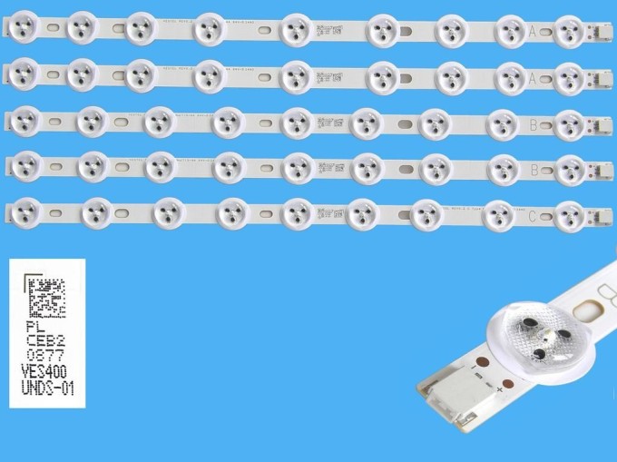 LED podsvit 355mm sada Vestel 23287960 s 5 pásky VES400UNDS-01