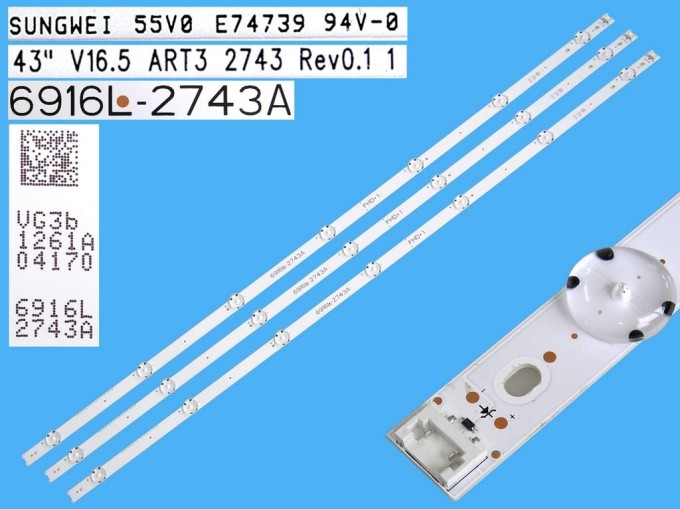 LED podsvit sada LG AGF78538801 - 3 pásky 842mm pro LCD TV