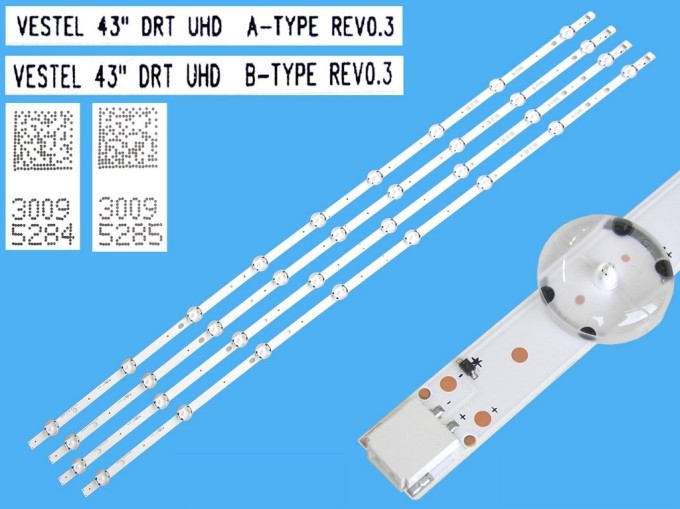 LED podsvícení 820mm pro TV Vestel 43" DRT UHD - sada 4 pásků