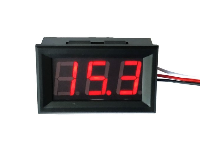 Digitální panelové měřidlo 0-30V s LED displejem