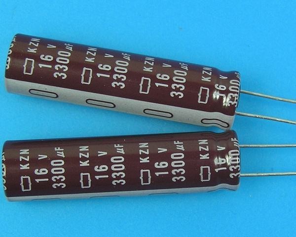 Nippon KZN Kondenzátor 3300uF/16V 105°C - Nízká ESR, Dlouhá Životnost