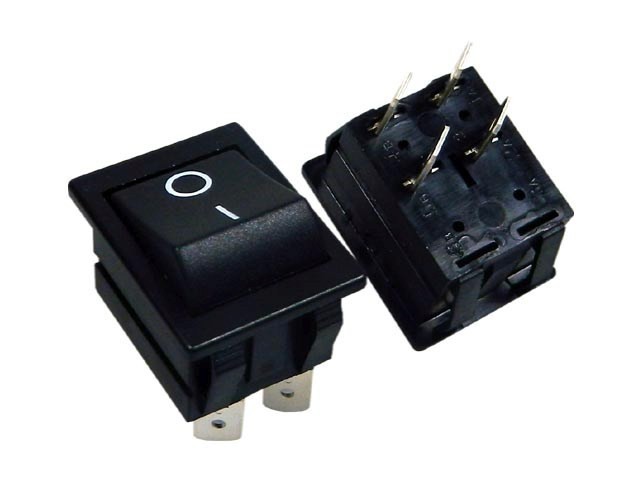 Kolébkový spínač ARCOLECTRIC C1551ALAAD černý OFF-(ON) 16A/250V AC