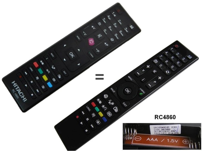 RC4860 Dálkový ovladač pro Vestel LCD TV - Originální Hitachi