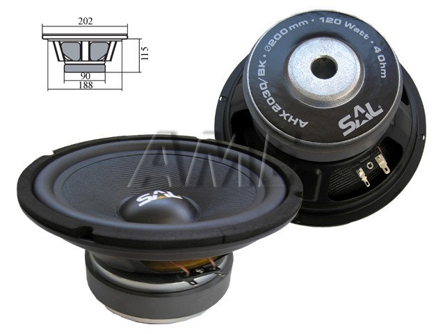 Reproduktor SAL AHX2030/BK 4Ω 120W - Basový reproduktor