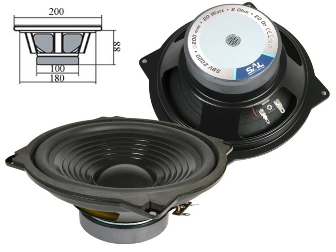 Reproduktor SAL SBV2020 8 Ohm 80W