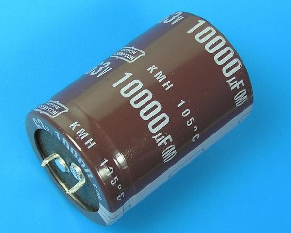 Kondenzátor elektrolytický 10000uF/63V 105°C Nippon KMH