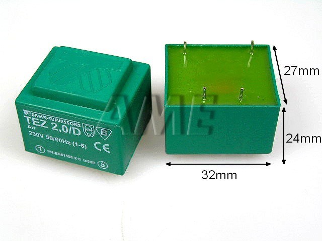 Síťový transformátor 230V / 15V - 2VA pro plošné spoje