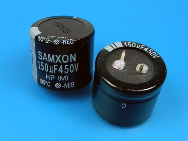 150uF / 450V - 105°C Samxon HP Elektrolytický Kondenzátor