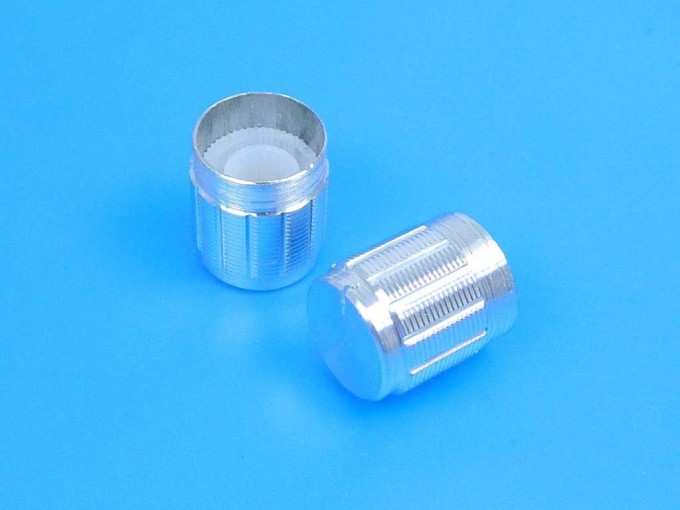 Hliníkový knoflík na potenciometr 14mm s ukazatelem polohy, oska 6mm