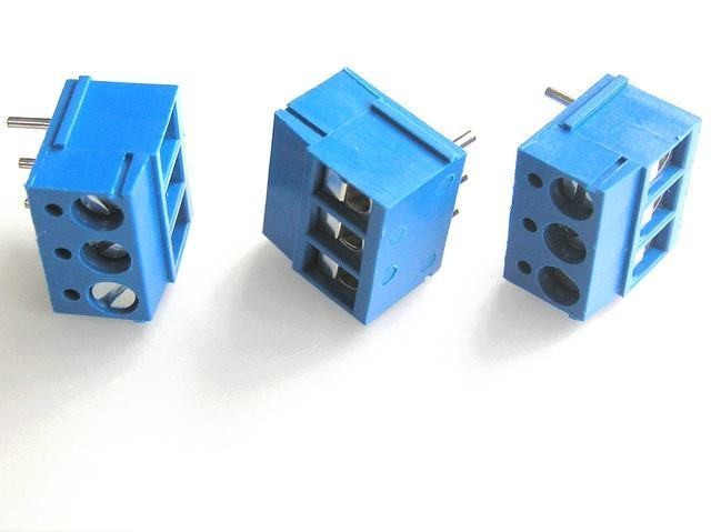 Svorkovnice řadová boční 3 póly RM=5mm modrá TB-5.0-K-3P