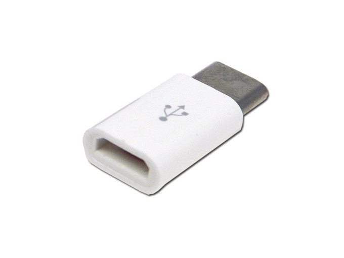 Adaptér micro USB na USB-C bílý