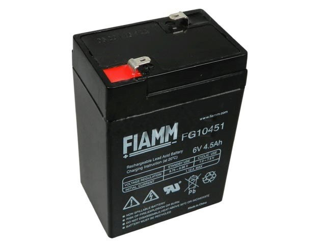 Olověný akumulátor 6V 4,5Ah FG10451 FIAMM