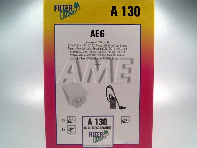 Sáčky do vysavače Electrolux, AEG, PRIVILEG - A130, 6 ks