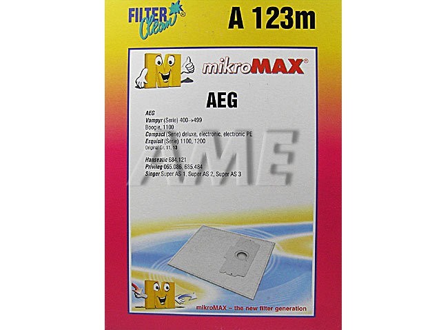 Sáčky do vysavače AEG a PRIVILEG A123m - Sada 4ks + Filtr 2ks