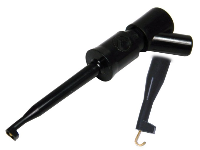 Měřicí hrot s háčkem Hirschmann KLEPS2-BU SW