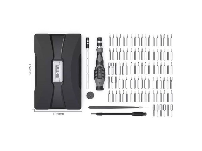 Sada nářadí Jakemy JM-8176 – 106 dílů v 1, mikrobit 4mm, 1/6"