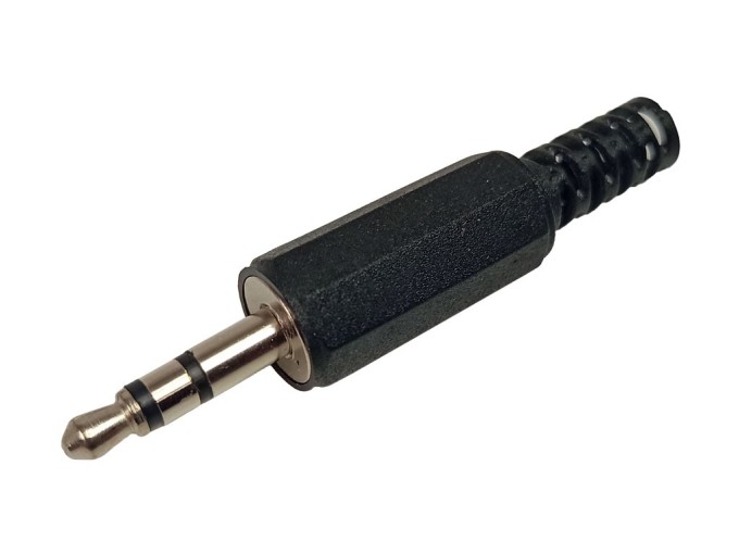 JACK 3.5mm stereo konektor - sameček s plastovým pouzdrem