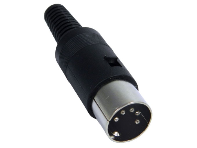 DIN 5kolíkový kabelový repro konektor samec