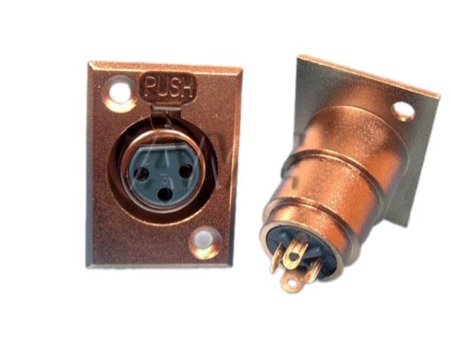 XLR 3-pólový samičí konektor pro panelovou montáž