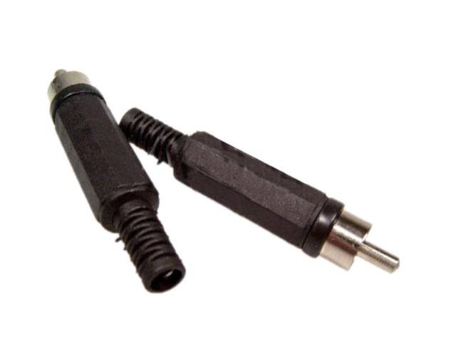 CINCH Konektor Plastový Černý