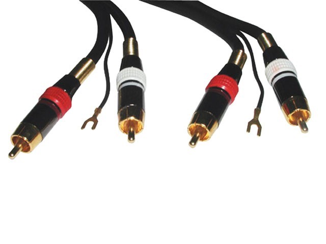 HiFi Audio Kabel 2xCINCH / 2xCINCH 5m se zemnícím vodičem