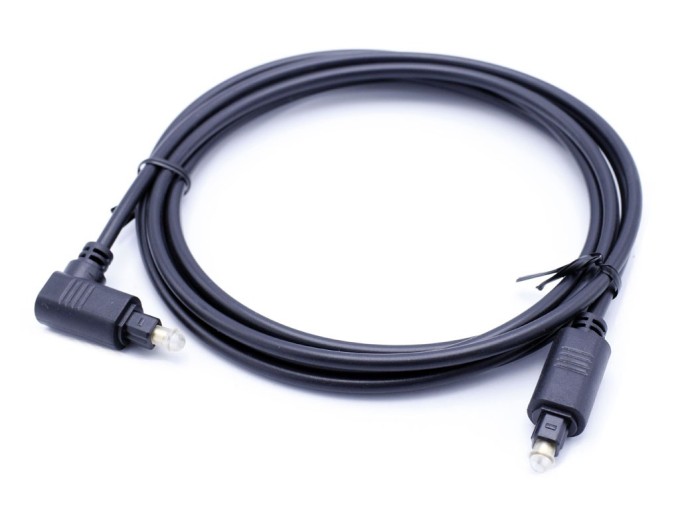 Optický kabel TOSLINK 2m s 90° ohybem