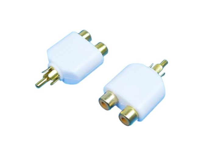 Redukce CINCH na 2x CINCH - rozdvojka bílá