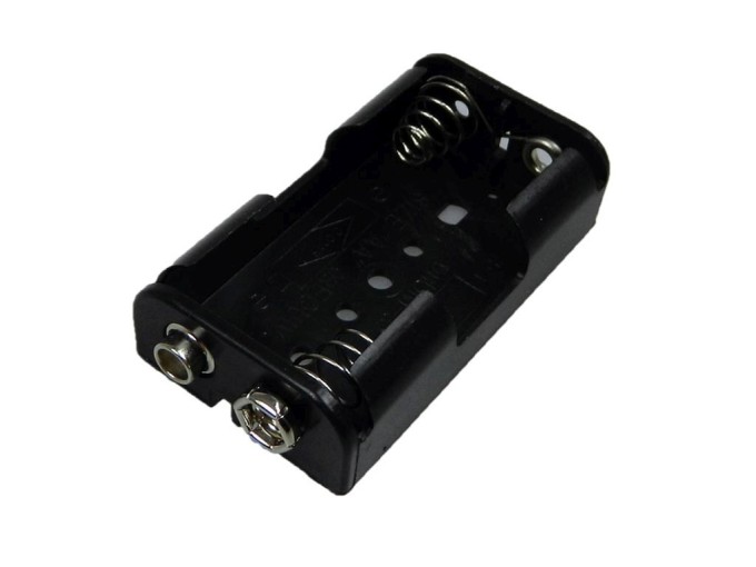 Pouzdro na baterie 2x AA s vývodem 6F22