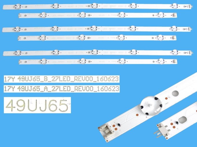 LED podsvit sada LG 49UJ65 - 6 pásků DLED TOTAL ARRAY 49CSP