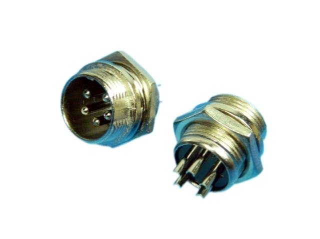 Mikrofonní DIN konektor panelový samec 5 pinů MIC335