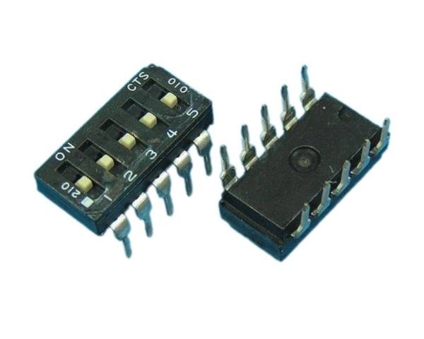 DIP Switch 5x2 DIL10 - Vícenásobný Přepínač