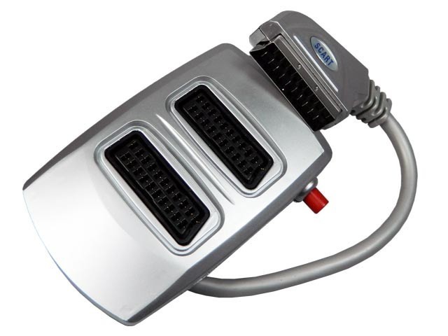 SCART kabel 2xSCART EDC 02-0885, 50 cm, stříbrný