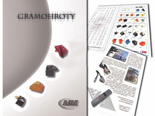 Katalog gramohrotů a přenosek pro gramofony