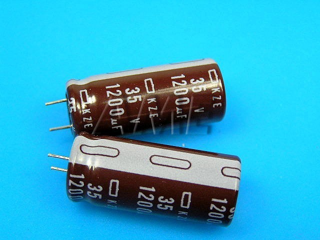 Kondenzátor elektrolytický Nippon KZE 1200uF/35V 105°C