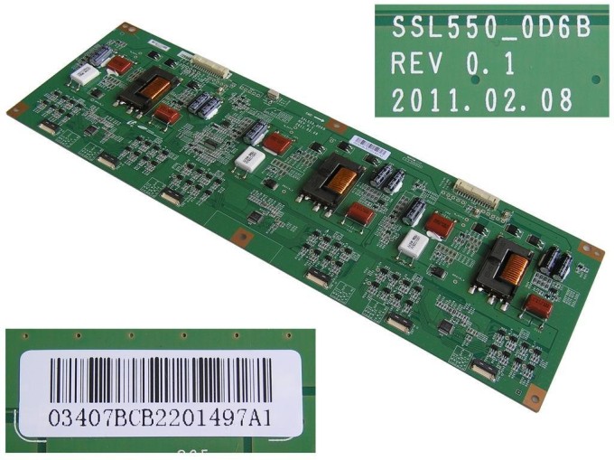 LCD LED driver modul SSL550_0D6B rev. 0.1 / LED driver board lj97-03407B