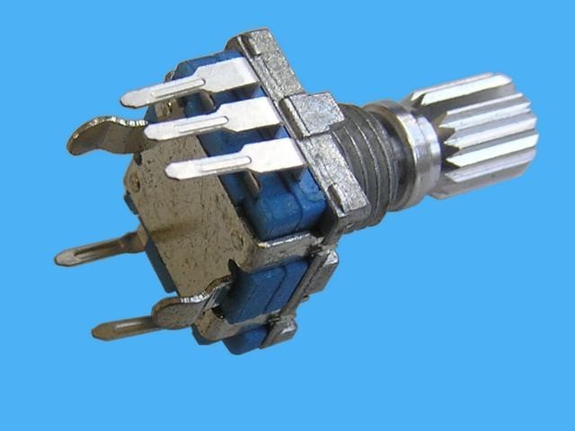 Rotační encoder s tlačítkem a drážkovanou hřídelí
