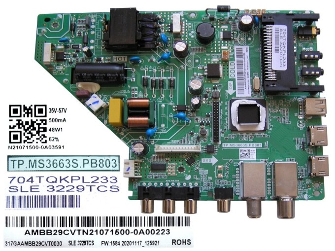 LCD modul základní deska Sencor SLE3229TCS TP.MS3663S.PB803