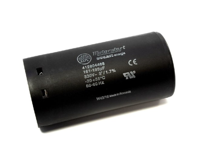 Rozběhový kondenzátor 161 - 193uF / 250V s konektory