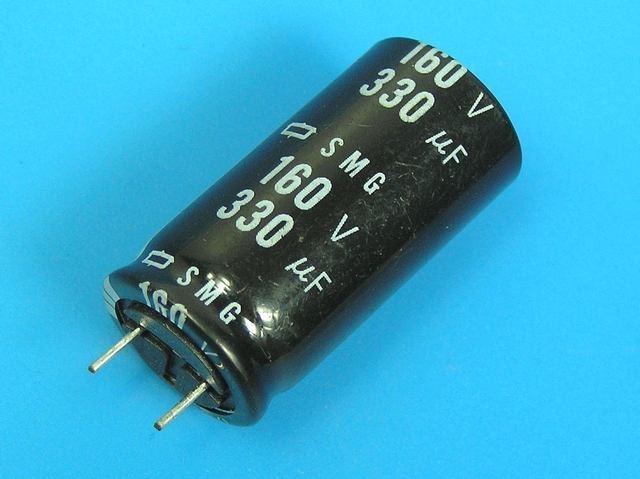 Kondenzátor elektrolytický 330uF/160V 85°C Nippon SMG