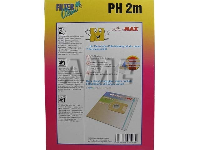 Sáčky do vysavače PHILIPS PH2m - Sada 4ks + Motorový filtr 1ks
