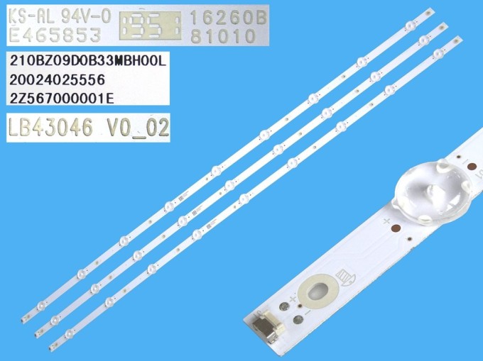 LED podsvit sada Philips 210BZ09D0B33MBH00L - 3 pásky 840mm pro LCD panely 43"