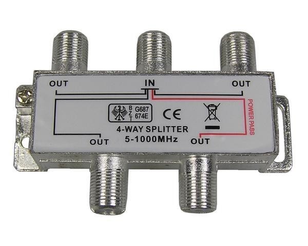 Anténní rozbočovač TV 4 výstupy 1xDC pass RO11