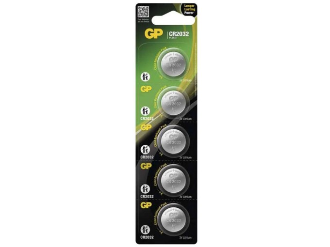 Lithiová baterie CR2032 GP - balení 5 ks, DL2032