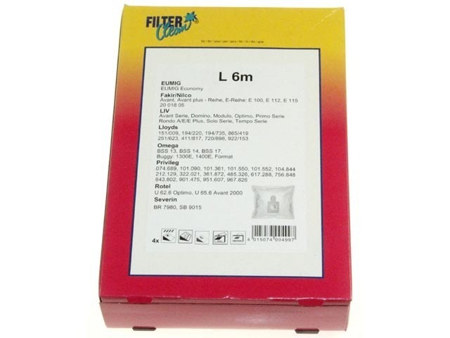 Sáčky do vysavače LIV Omega L6m 4ks + motorový filtr