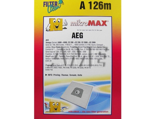 Sáčky do vysavače AEG a PROGRESS AE23 A126 m - Sada 5ks + 1 mikrofiltr