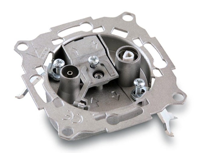 Průběžná anténní zásuvka Alcad BM-200 pro TV a FM/DAB