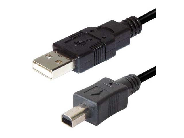 USB Kabel A - Mini USB B, 4 piny, 2m