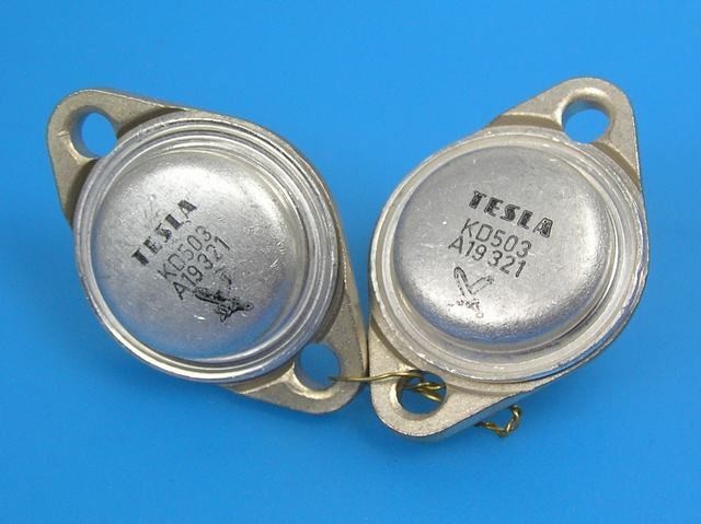 KD503 TESLA Párované Tranzistory NPN 90/80V 20A 150W 2MHz