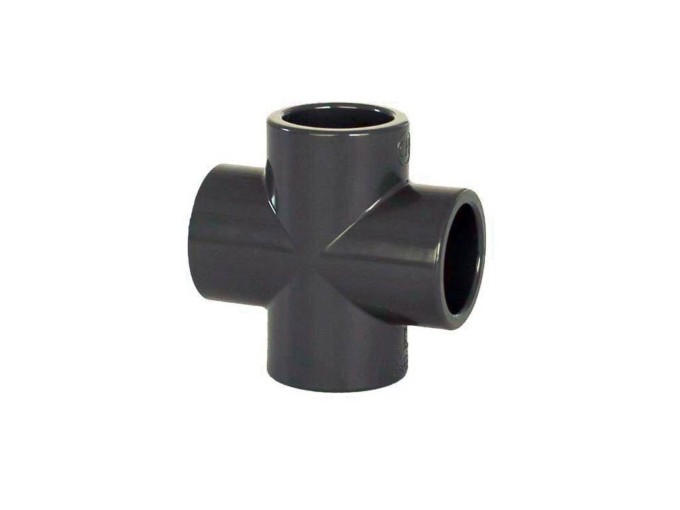 Kříž lepicí PVC 90° D 75